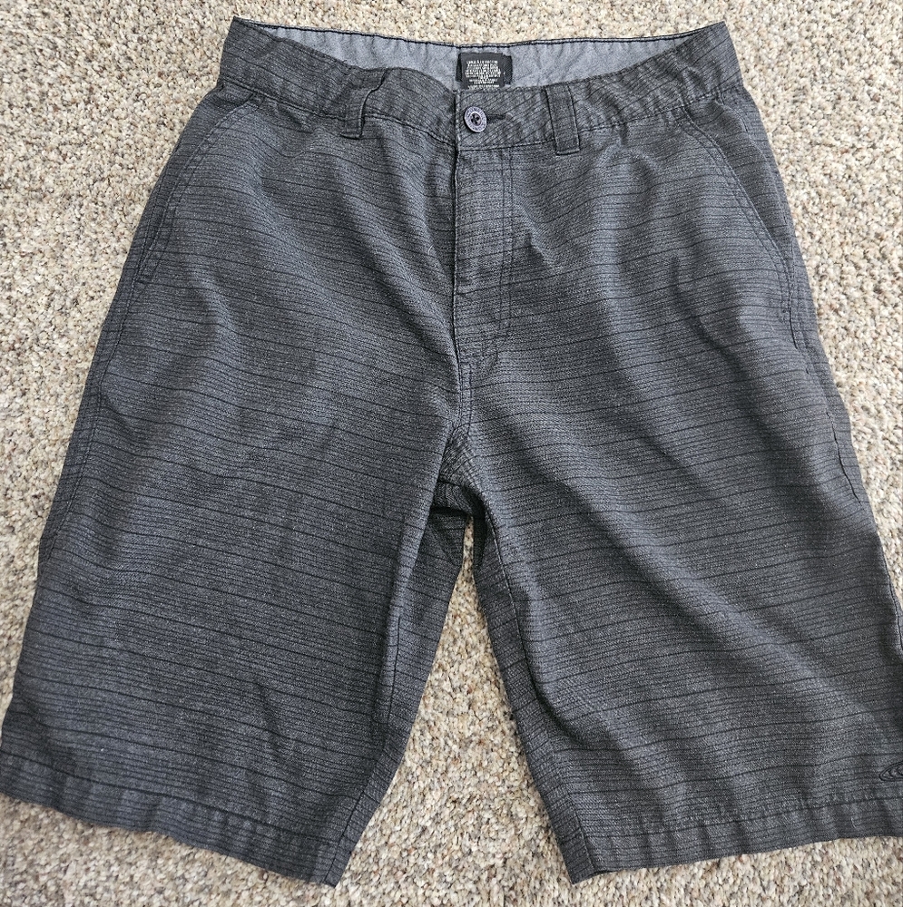 O'Neill Gray Flat Front Shorts Textured Design